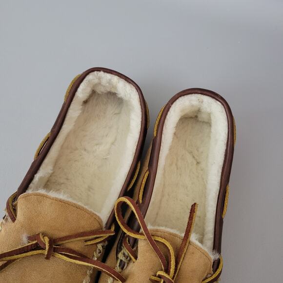 Allen Edmonds Shearling Boat Shoes Slippers Mens Size 10 - Picture 6 of 9